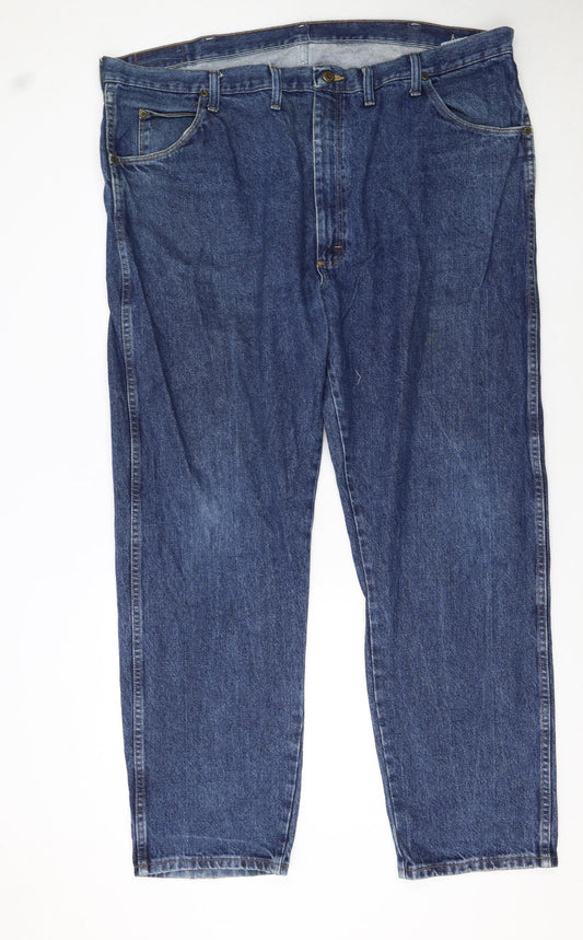 Wrangler Men’s Blue 44x30 Regular Fit Straight Denim Jeans