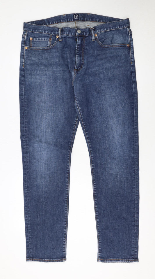 GAP Men’s Blue Denim Straight Jeans 36W 32L Regular Fit