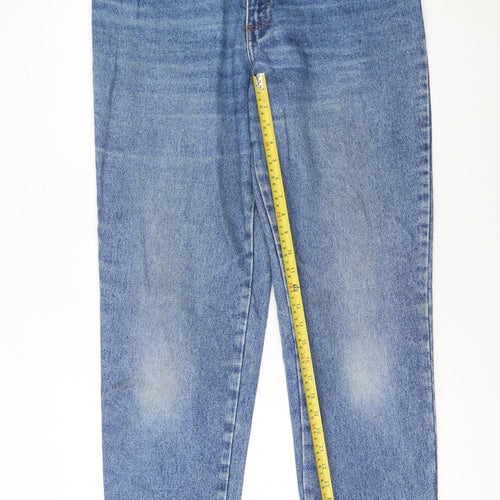 Lee Cooper Womens Blue 16 High Rise Mom Jeans 100% Cotton Denim