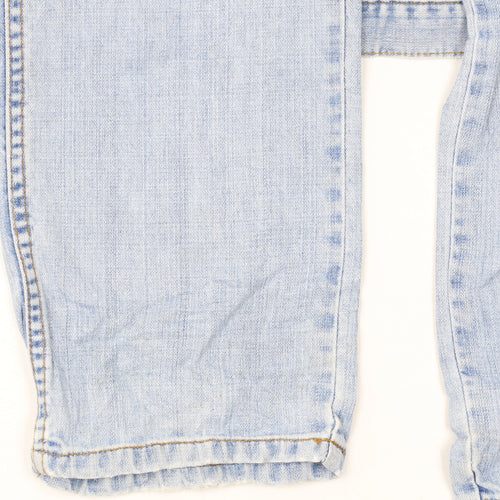 Wrangler Men’s Blue 34x32 Regular Fit Light Wash Straight Jeans