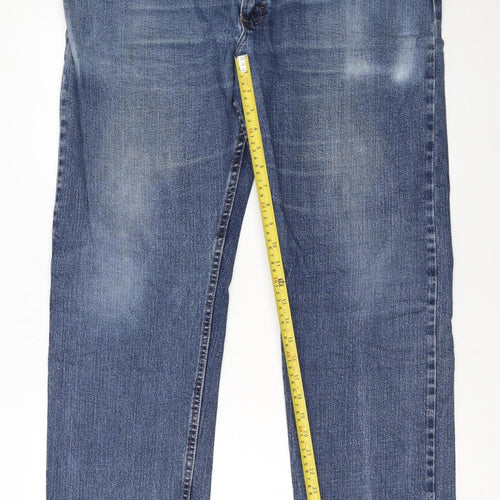 Wrangler Men’s Blue Regular Fit Straight Denim Jeans 38x30