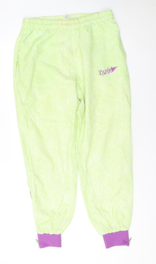 Kappa Women's Green Jogger Trousers Small 100% Polyamide Made in Italy