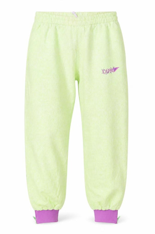 Front view of Kappa Women's Green Jogger Trousers Small 100% Polyamide Made in Italy