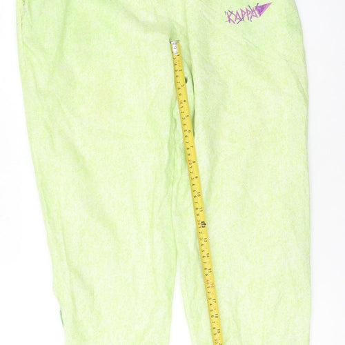 Kappa Women's Green Jogger Trousers Small 100% Polyamide Made in Italy