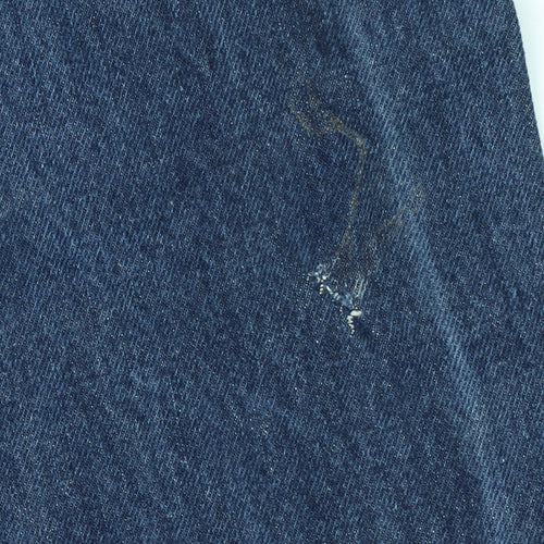 Levi Strauss Men's Blue 36x34 Regular Fit Straight Denim Jeans