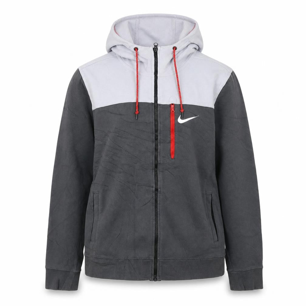 Nike Women’s Grey Full Zip Hoodie Small Cotton Blend Lined