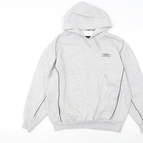 Umbro Boys Grey Pullover Hoodie 158cm Regular Fit Fleece Sportswear