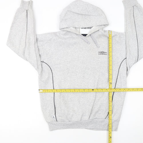 Umbro Boys Grey Pullover Hoodie 158cm Regular Fit Fleece Sportswear