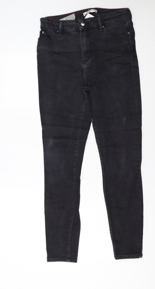 Tommy Hilfiger Womens Black Skinny Jeans Size 12 Regular Fit