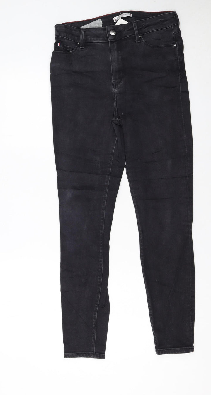 Tommy Hilfiger Womens Black Skinny Jeans Size 12 Regular Fit
