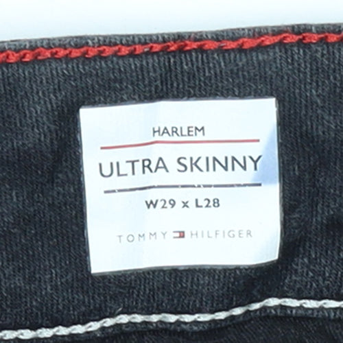 Tommy Hilfiger Womens Black Skinny Jeans Size 12 Regular Fit