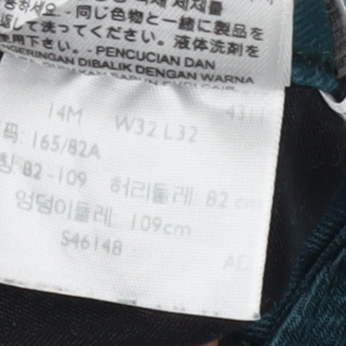 Levi's Men's Green Straight Denim Jeans W32 L32 Regular Fit