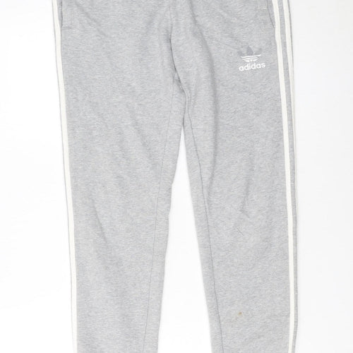 Adidas Womens Grey Jogger Trousers Size 8 Regular Fit
