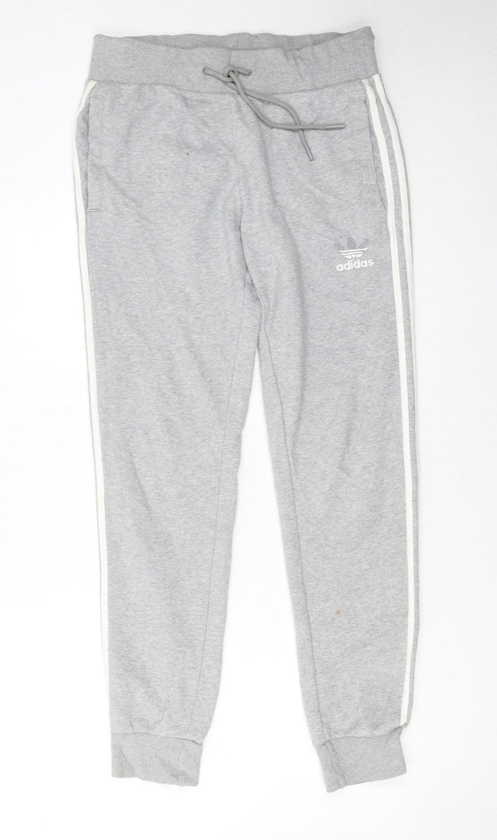 Adidas Womens Grey Jogger Trousers Size 8 Regular Fit