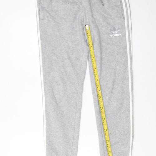 Adidas Womens Grey Jogger Trousers Size 8 Regular Fit