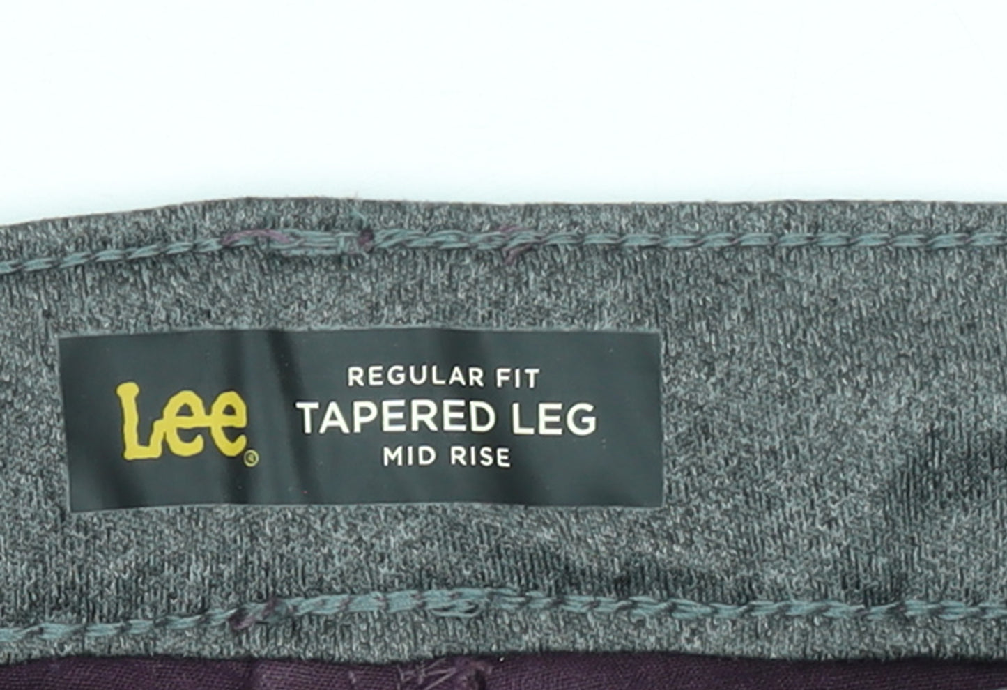 Lee Women's Purple Corduroy Tapered Leg Regular Fit Trousers Size 14