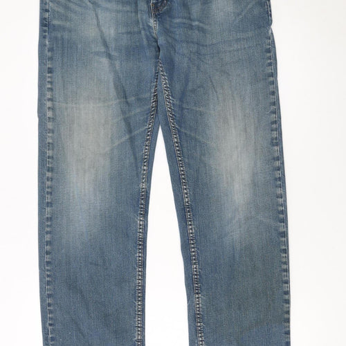 Levi's Men's Blue 505 Regular Fit Straight Leg Jeans W38 L34