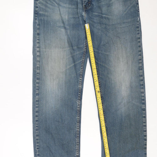 Levi's Men's Blue 505 Regular Fit Straight Leg Jeans W38 L34