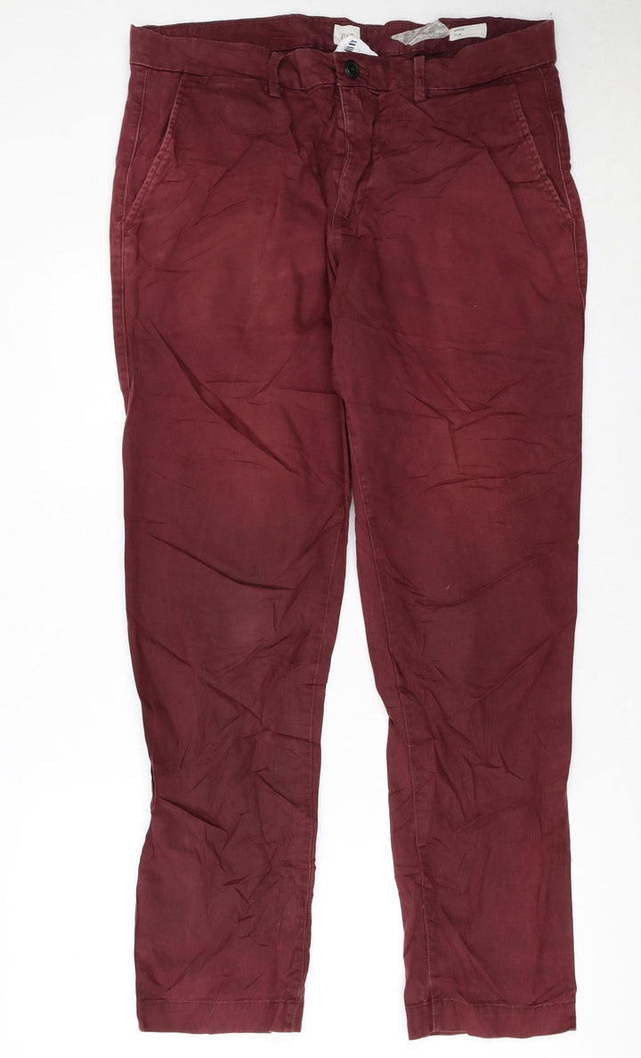 GAP Men's Red Slim Fit Straight Jeans 34x32