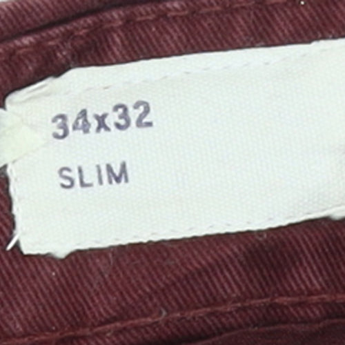 GAP Men's Red Slim Fit Straight Jeans 34x32