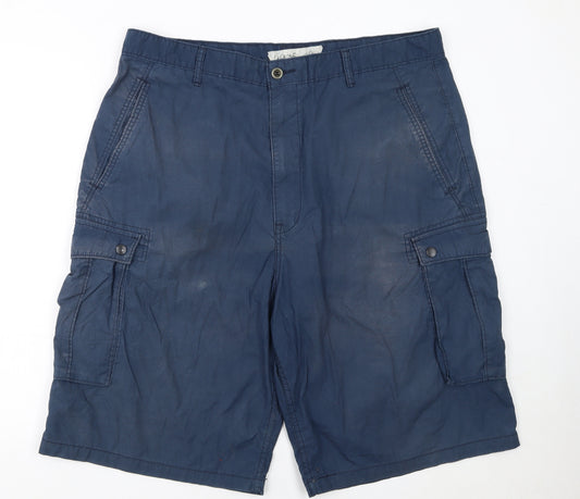 Levi's Men's Blue Cargo Shorts Size 38 Regular Fit Cotton Blend