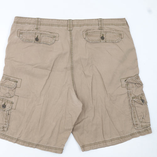 Lee Dungarees Men's Beige Cargo Shorts Size 42 Cotton Canvas