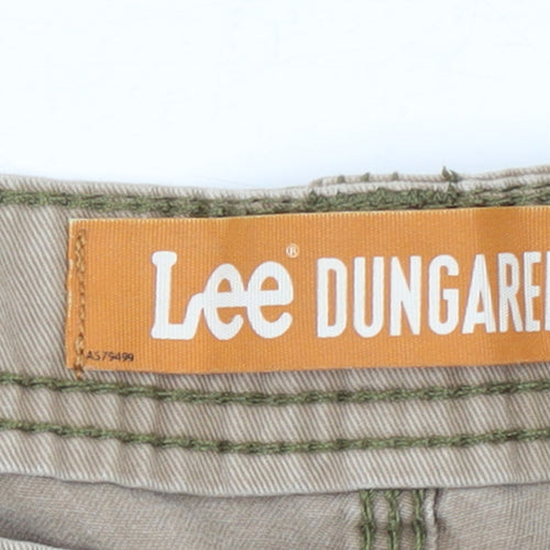 Lee Dungarees Men's Beige Cargo Shorts Size 42 Cotton Canvas
