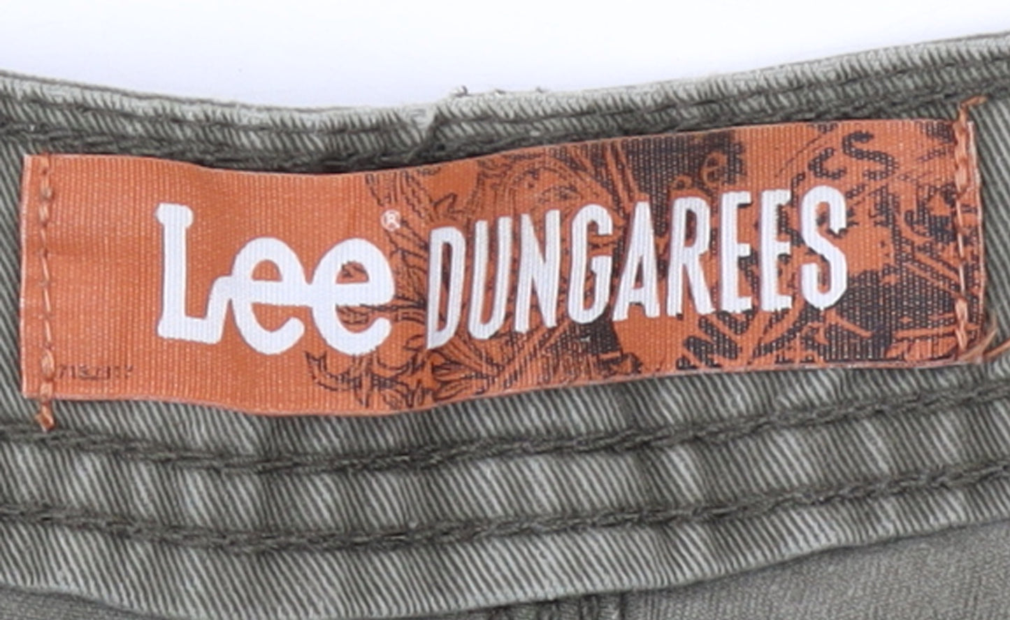 Lee Dungarees Men's Khaki Green Cargo Shorts Size 42 Cotton Workwear