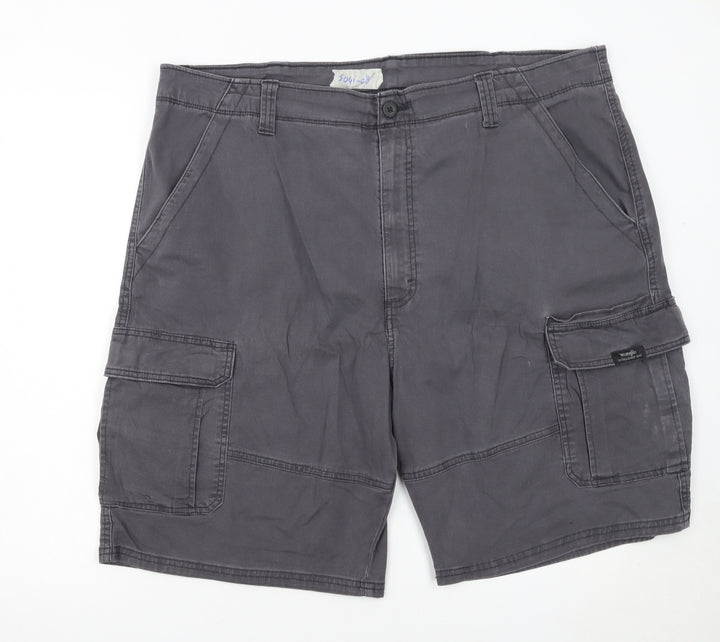 Wrangler Men's Grey Cargo Shorts Size XL 42in Cotton Stretch
