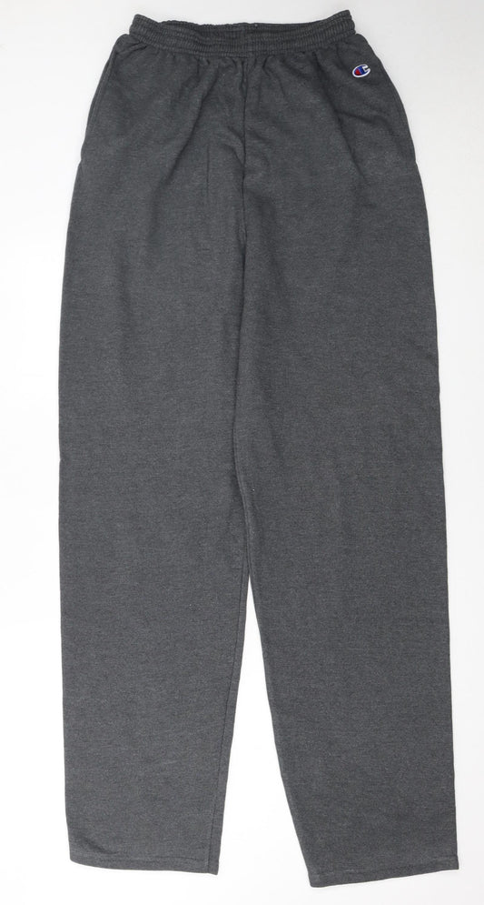 Champion Women's Grey Sweatpants M Elastic Waist Fleece Trousers