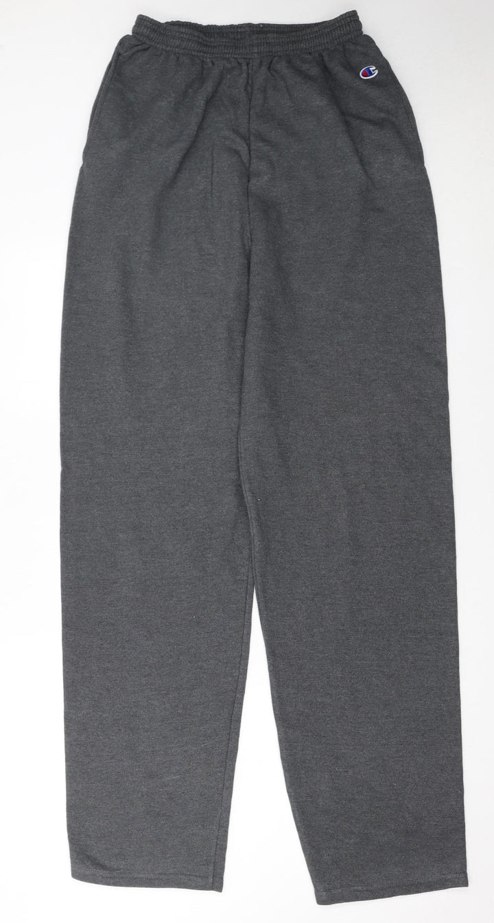Champion Women's Grey Sweatpants M Elastic Waist Fleece Trousers