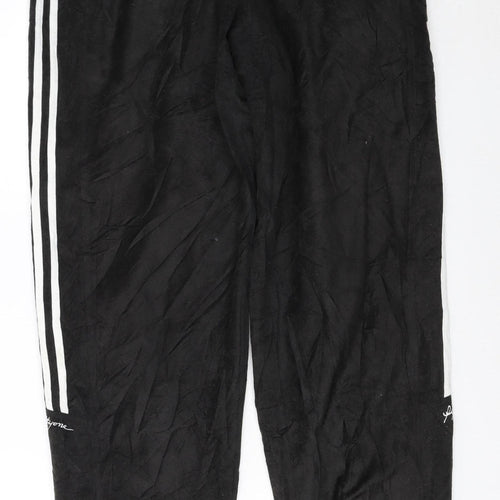 Adidas Men's Black Jogger Sports Trousers Size S Retro Logo