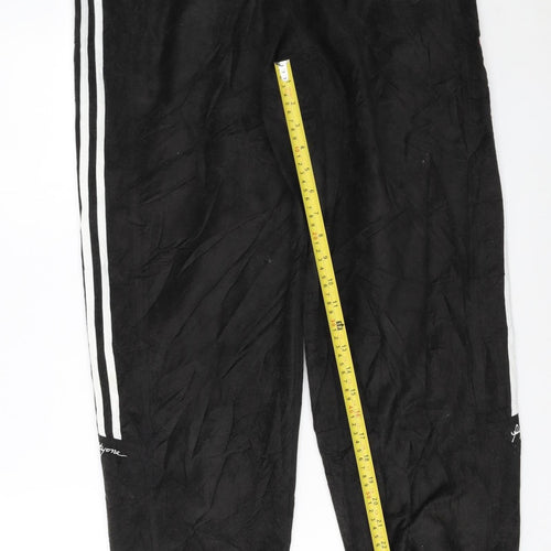 Adidas Men's Black Jogger Sports Trousers Size S Retro Logo