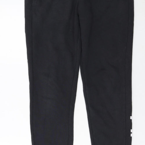 Adidas Womens Black Small Jogger Sweatpants Cotton Blend