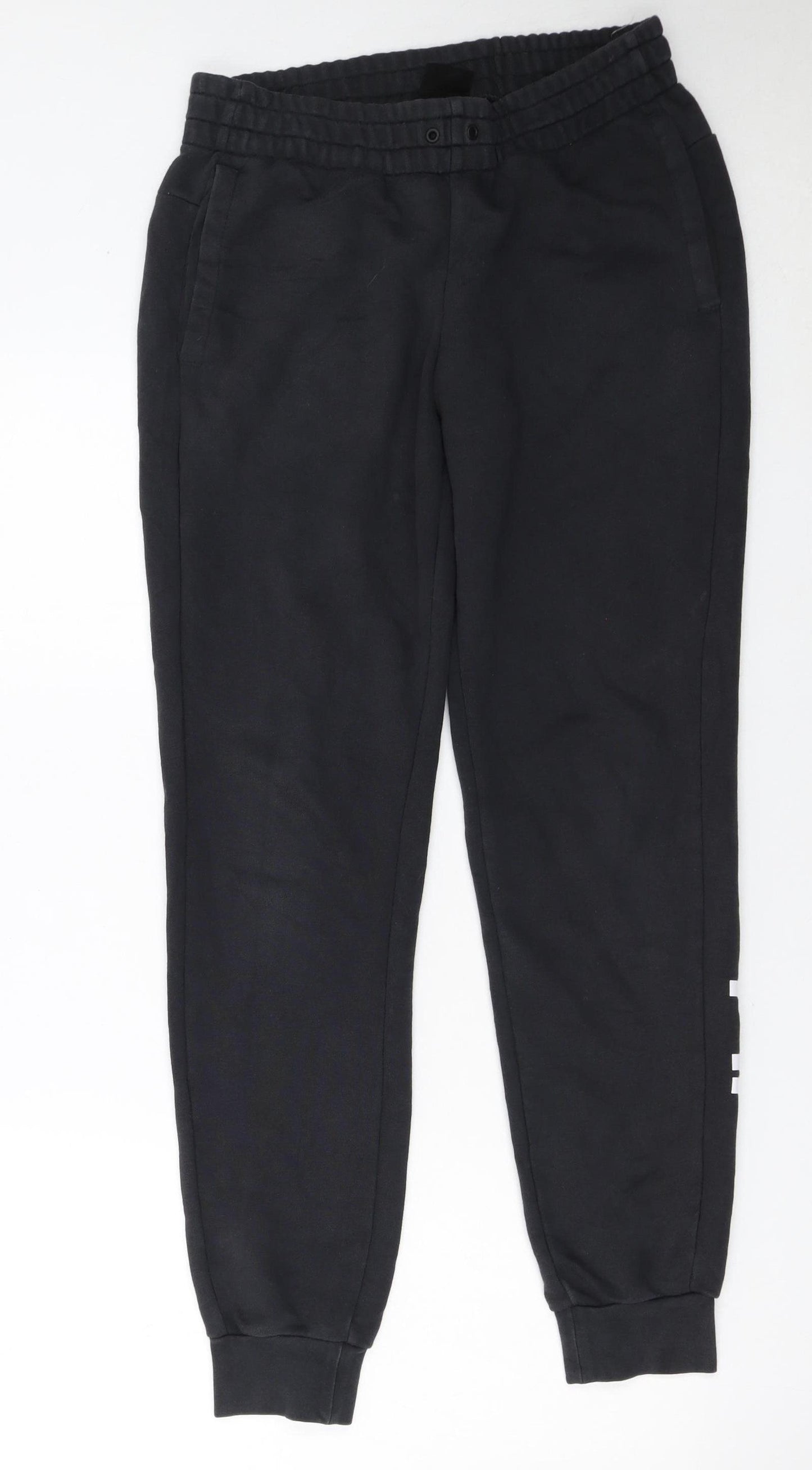 Adidas Womens Black Small Jogger Sweatpants Cotton Blend