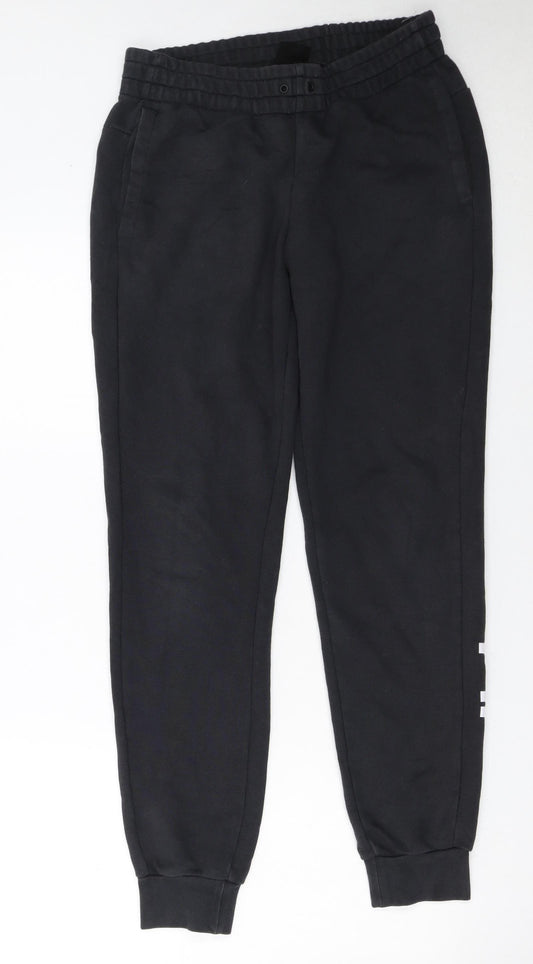 Adidas Womens Black Small Jogger Sweatpants Cotton Blend