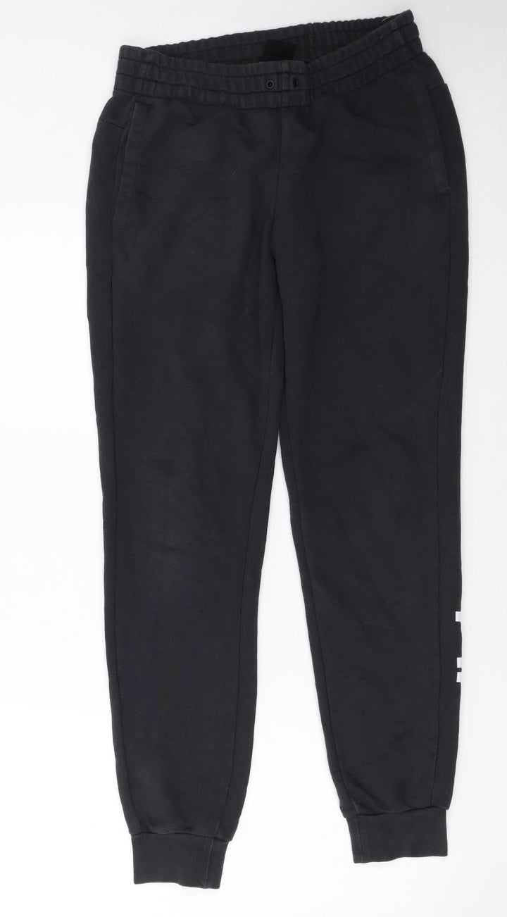 Adidas Womens Black Small Jogger Sweatpants Cotton Blend