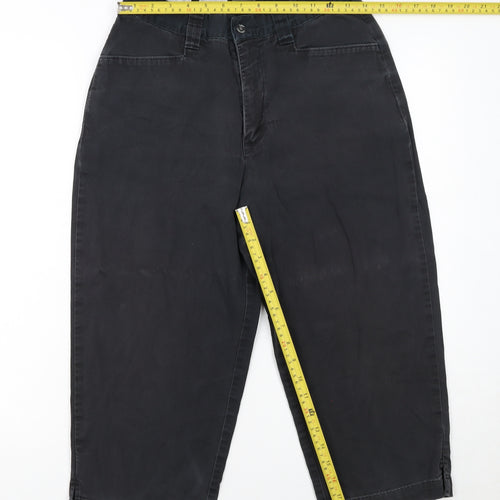 Lee Womens Black Chino Trousers Size 10 Regular Fit Cotton Stretch