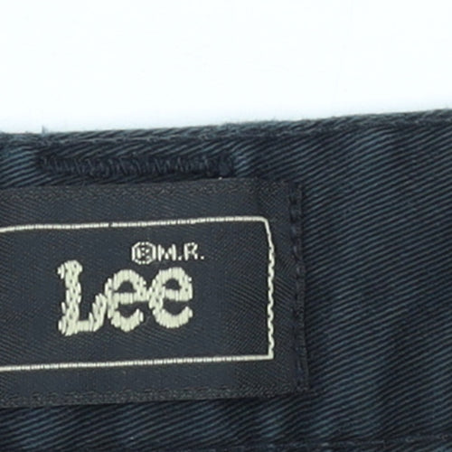 Lee Womens Black Chino Trousers Size 10 Regular Fit Cotton Stretch