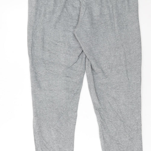 Puma Men's Grey Jogger Sweatpants M Regular Fit Elastic Waist