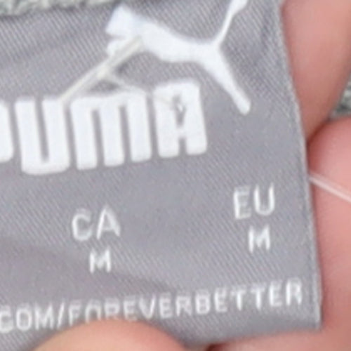 Puma Men's Grey Jogger Sweatpants M Regular Fit Elastic Waist