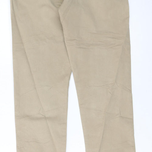 Carhartt Men Beige Chino Trousers 30x32 Cotton Blend Slim Fit
