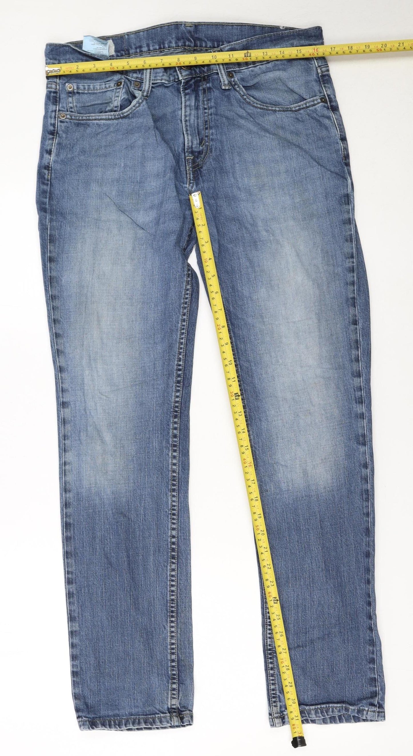 Levi's Men's Blue Straight Fit Denim Jeans W32 L32