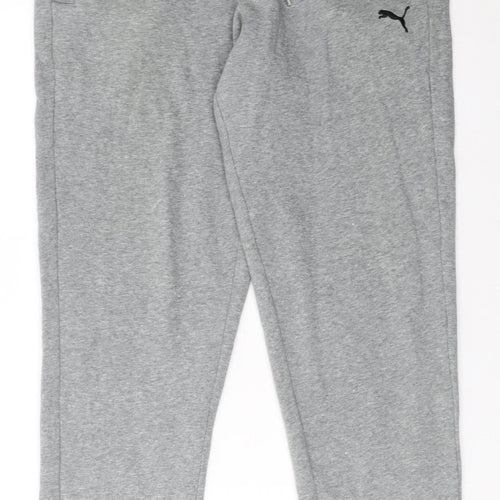 Puma Mens Grey Jogger Sweatpants M Regular Fit Casual Tapered