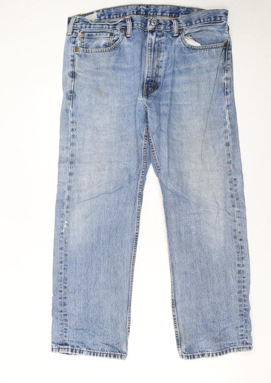 Levi's 505 Men's Blue Straight Denim Jeans 38x30 Vintage Retro