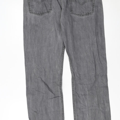 Levi’s 513 Men’s Grey Denim Jeans Size W32 L32 Straight Fit