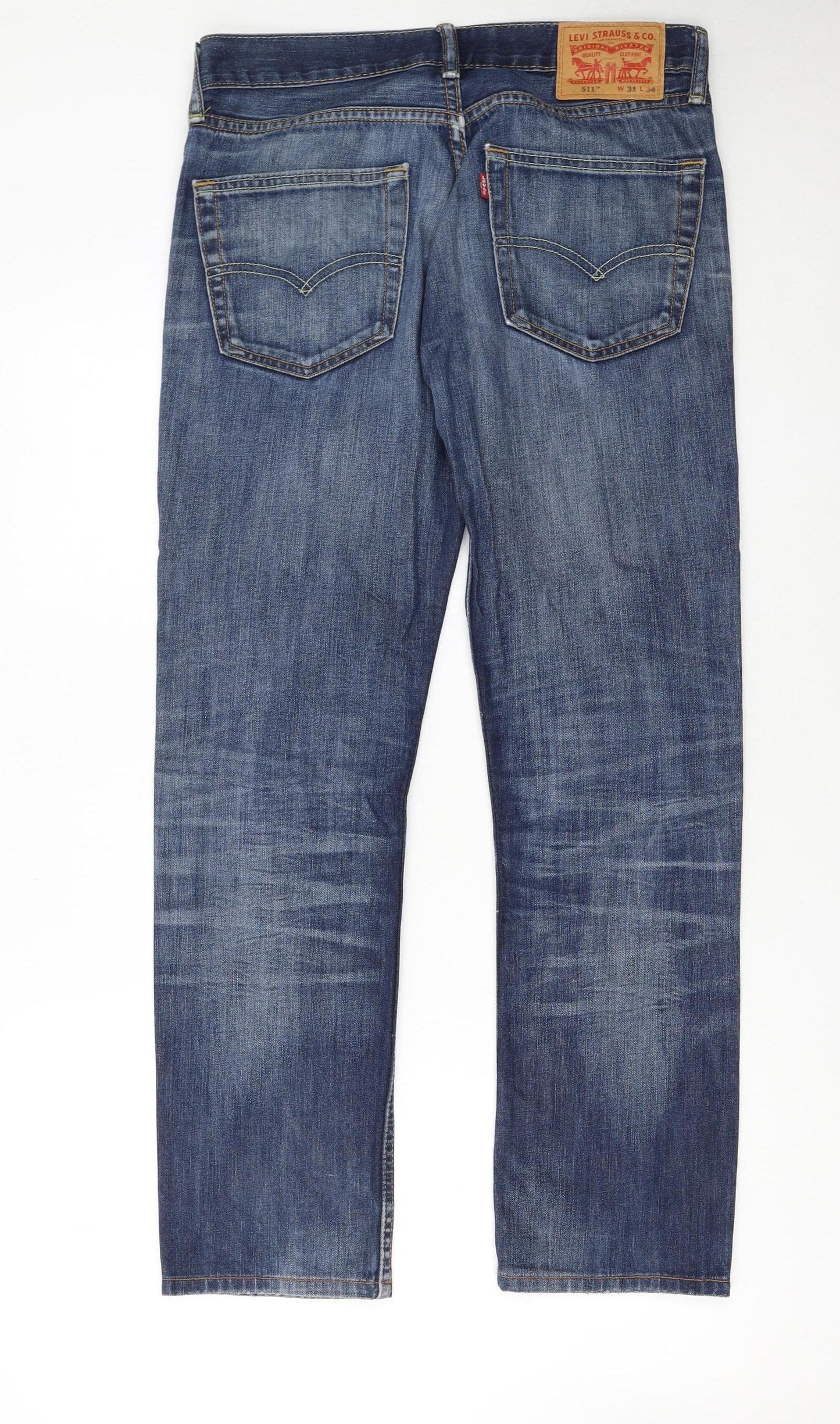 Levi's 511 Men's Blue Slim Fit Straight Jeans W31 L34 Denim