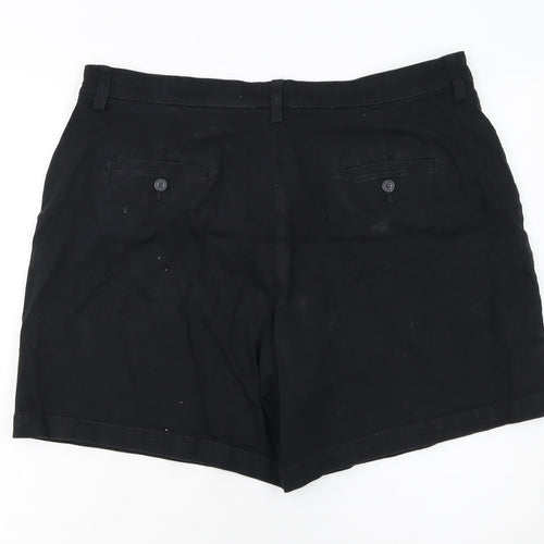 Lee Women's Black Chino Shorts Size 18 Stretch Cotton Blend
