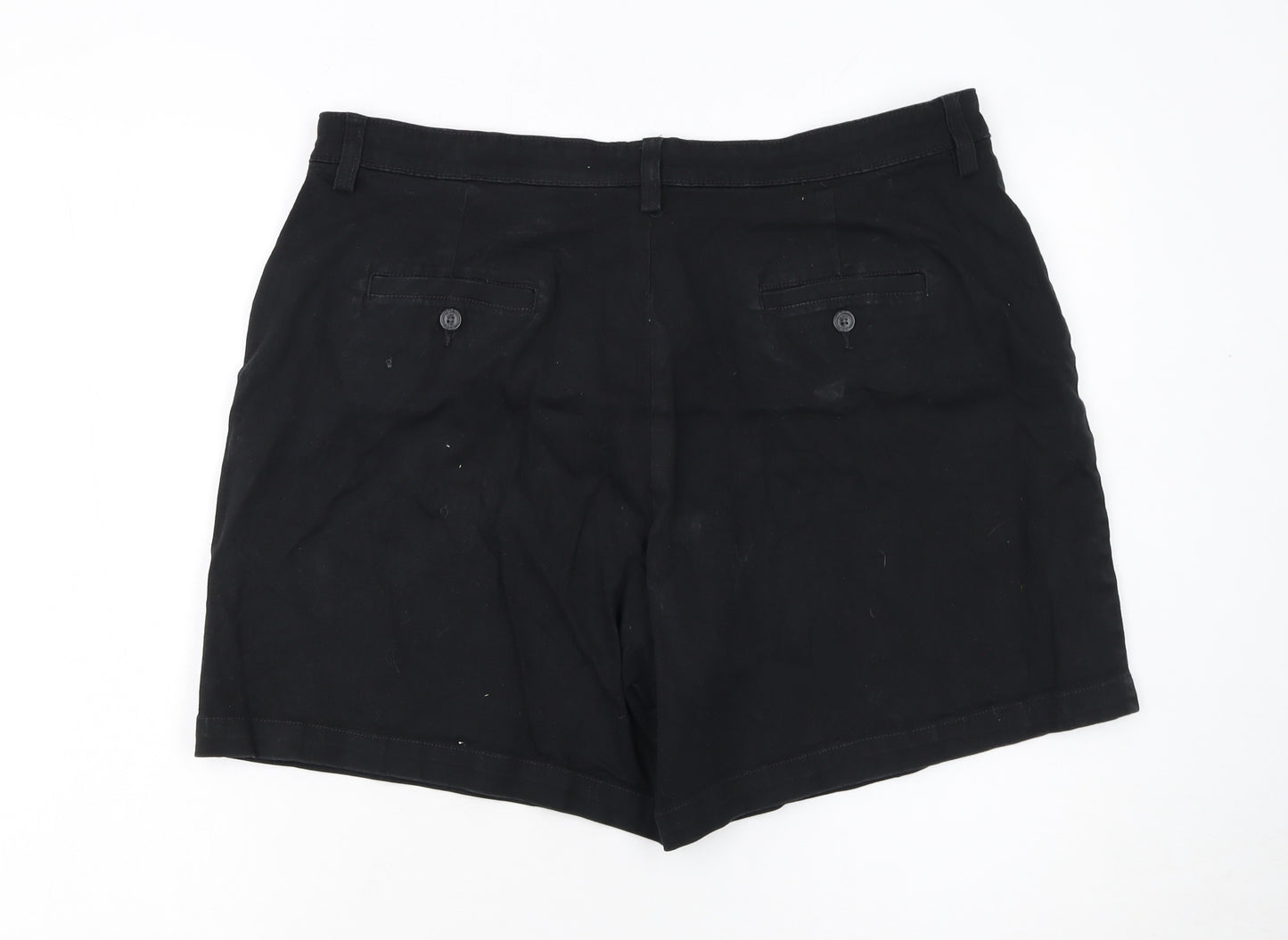 Lee Women's Black Chino Shorts Size 18 Stretch Cotton Blend