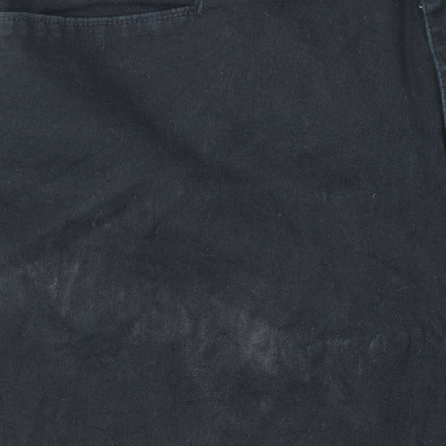 Lee Women's Black Chino Shorts Size 18 Stretch Cotton Blend